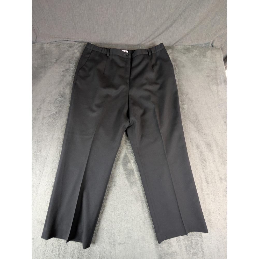 Pendleton‎ Plus Size 18W Black Wool Blend Pleated Trousers Dress Pants